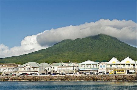 federation of st kitts and nevis - Nevis Peak, Charlestown, Nevis, Saint Kitts und Nevis, Lesser Antilles, the Caribbean, America Stock Photo - Rights-Managed, Code: 853-07241770