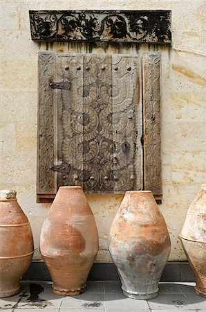 Jugs in front of old door, Anatolia, Turkey, Asia Stock Photo - Rights-Managed, Code: 853-07241871