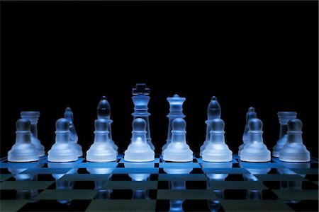 spotlight on stage - illuminated chess game Stock Photo - Rights-Managed, Code: 853-02914089