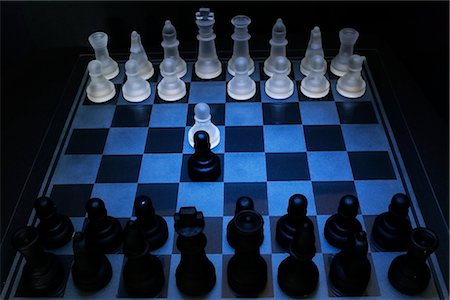 illuminated chess game Stock Photo - Rights-Managed, Code: 853-02914090