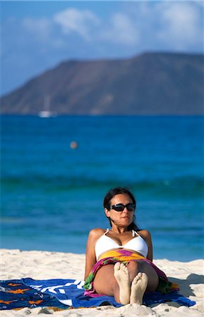 woman at Corralejo, Fuerteventura, Spain Foto de stock - Con derechos protegidos, Código: 853-02914215