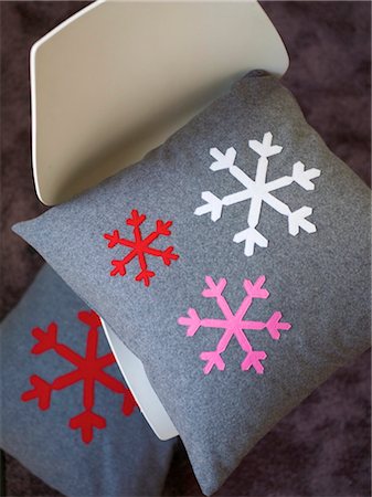 down - pillow on a chair Stock Photo - Rights-Managed, Code: 853-02914335