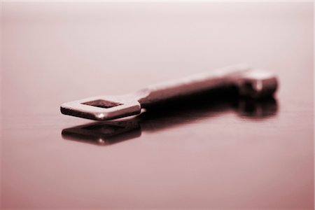 metal key, close-up Stock Photo - Rights-Managed, Code: 853-02914513