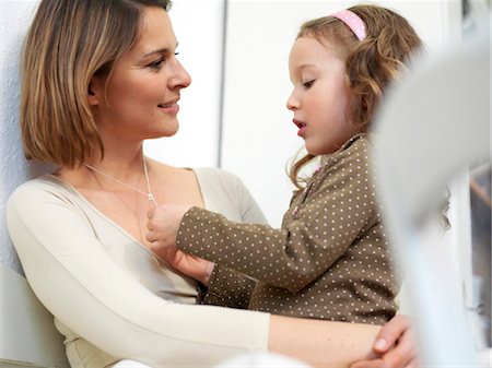 Mother and daughter laughing Stock Photo - Rights-Managed, Code: 853-02913730