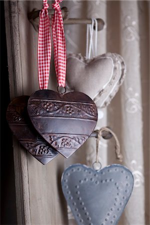 Hanging hearts, close-up Stock Photo - Rights-Managed, Code: 853-03458938