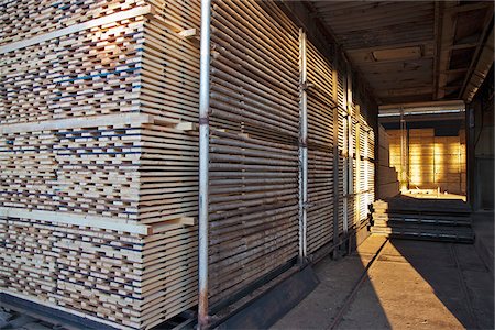 simsearch:862-05996697,k - Pine timber is placed in drying kilns at Laharrague Chodorge before it is processed into many different types of building materials. Stock Photo - Rights-Managed, Code: 862-05996723