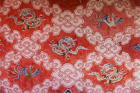 Wall painting in a homestay house in Ura village. Stock Photo - Rights-Managed, Code: 862-05997020