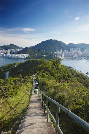 View of Shau Kei Wan on Hong Kong Island from Devil's Peak, Kowloon, Hong Kong, China Stock Photo - Rights-Managed, Code: 862-05997169