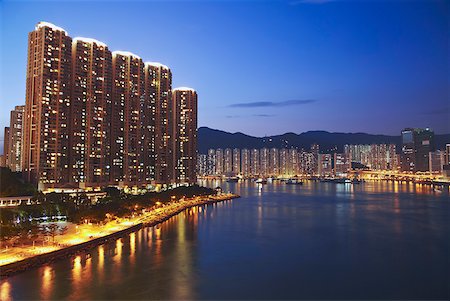 High-rise apartments in Tsing Yi and Tseun Wan, New Territories, Hong Kong, China Stock Photo - Rights-Managed, Code: 862-05997202