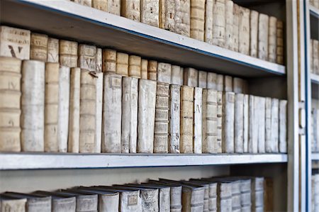 Europe, Czech Republic, Central Bohemia Region, Prague. Strahov monastery, Library. Detail of books Stock Photo - Rights-Managed, Code: 862-05997434