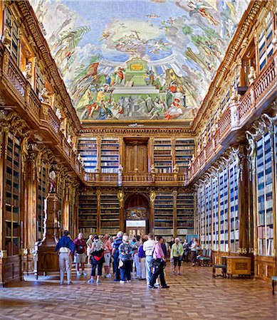 Europe, Czech Republic, Central Bohemia Region, Prague. Strahov monastery, Library. Foto de stock - Con derechos protegidos, Código: 862-05997435