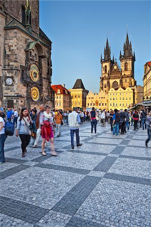 prague - Europe, Czech Republic, Central Bohemia Region, Prague. Prague Old Town Square, Tyn Church Stock Photo - Rights-Managed, Code: 862-05997438