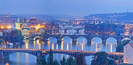 prague at night - Europe, Czech Republic, Central Bohemia Region, Prague. Stock Photo - Rights-Managed, Code: 862-05997468