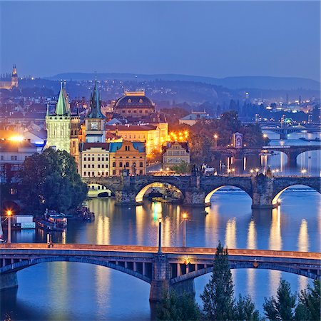 romance roof top - Europe, Czech Republic, Central Bohemia Region, Prague. Stock Photo - Rights-Managed, Code: 862-05997469