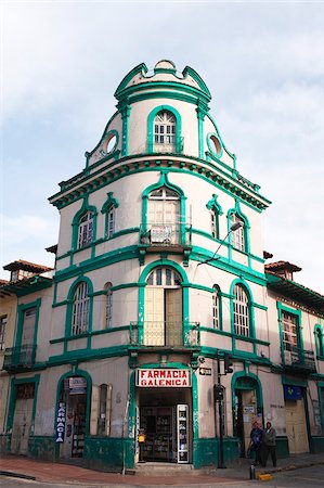 facade of colonial city - South America, Ecuador, Historic Centre of Santa Ana de los Ríos de Cuenca, Unesco World Heritage Site Stock Photo - Rights-Managed, Code: 862-05997493