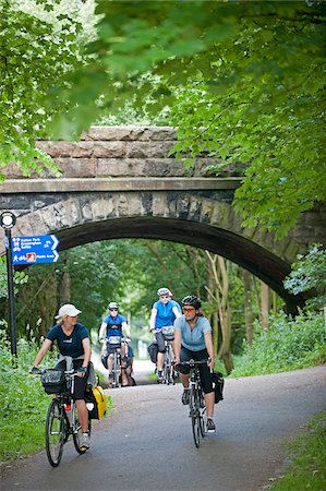 Way of the Roses Cycle ride through Lancashire and Yorkshire from Lancaster to Clapham Stock Photo - Rights-Managed, Code: 862-05997532