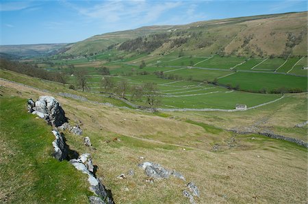 Une promenade de Kettlewell dans Wharfedale à Arnecliffe en Littondale et dos, Yorkshire Dales Photographie de stock - Rights-Managed, Code: 862-05997554