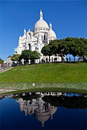 Basilica of the Sacred Heart, Sacré-Coeur Basilica, Montmartre district, Paris, France, Europe Foto de stock - Con derechos protegidos, Código: 862-05997683