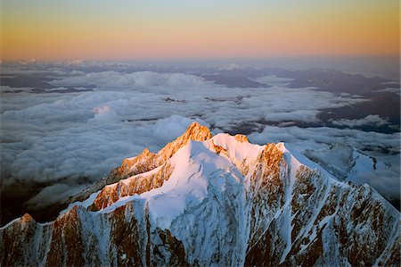 french alps - Europe, France, The Alps, Mont Blanc, sunrise from Mont Blanc Stock Photo - Rights-Managed, Code: 862-05997754