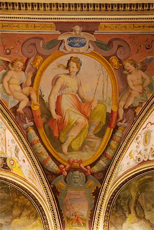 puccini - Italy, Tuscany, Lucca. Frescoes in Villa Guinigi Stock Photo - Rights-Managed, Code: 862-05997922