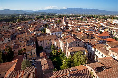 Italy, Tuscany, Lucca. An overview of the city Foto de stock - Con derechos protegidos, Código: 862-05997968