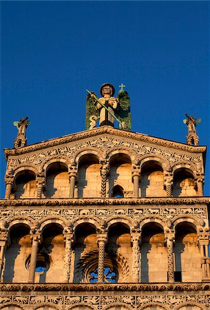 puccini - Italy, Tuscany, Lucca. Detail from the Church of San Michele in Foro Stock Photo - Rights-Managed, Code: 862-05997979