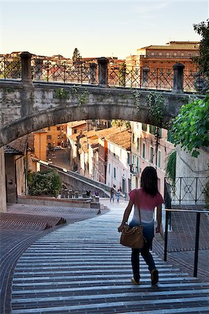 Italy, Umbria, Perugia district, Perugia, Via Appia, ancient Roman street. Foto de stock - Con derechos protegidos, Código: 862-05998140