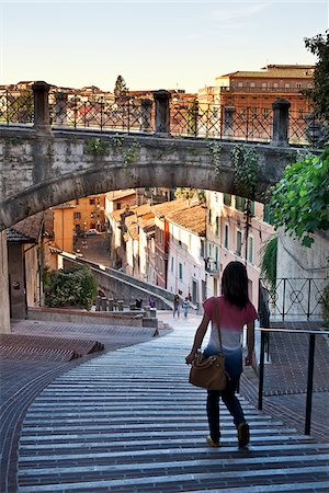 simsearch:862-05998140,k - Italy, Umbria, Perugia district, Perugia, Via Appia, ancient Roman street. Fotografie stock - Rights-Managed, Codice: 862-05998140