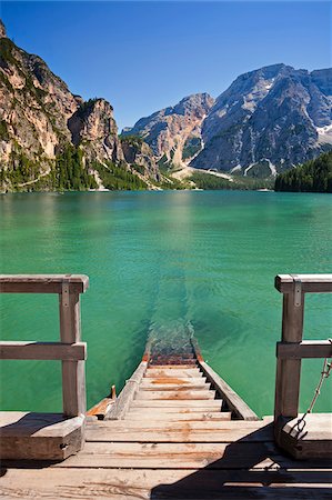 Italy, Trentino-Alto Adige, Bolzano district, South Tyrol, Fanes Sennes Braies Natural Park, Braies lake. Stock Photo - Rights-Managed, Code: 862-05998190