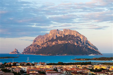 Italy, Sardinia, Olbia-Tempo, Porto San Paolo. The view of Isola Tavolara from Porto San Paolo. Stock Photo - Rights-Managed, Code: 862-05998245