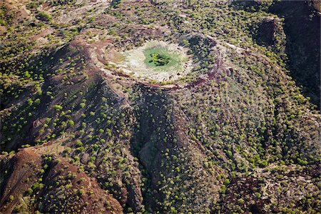 An extinct volcanic cone on the Barrier   the inhospitable volcanic ridge that divides Lake Turkana from the Suguta Valley to the south of the lake. Stock Photo - Rights-Managed, Code: 862-05998455