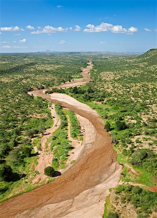 simsearch:862-05998435,k - The seasonal Seiya River courses its way through semi-arid scrub country in the low-lying parts of Samburu District Stock Photo - Rights-Managed, Code: 862-05998470