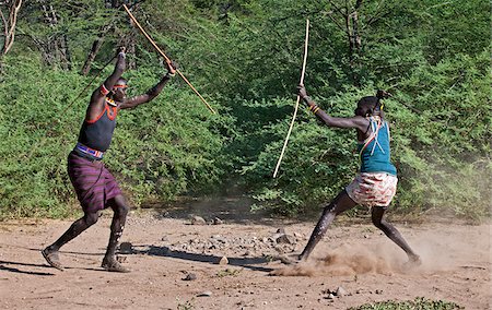 Xhosa stick fighting Stock Photos and Images