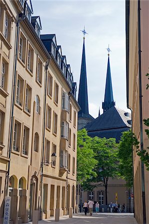 Europe; The Grand Duchy of Luxembourg, Luxembourg city, Unesco World Heritage site, Cathedrale Notre Dame, old town Stock Photo - Rights-Managed, Code: 862-05998534