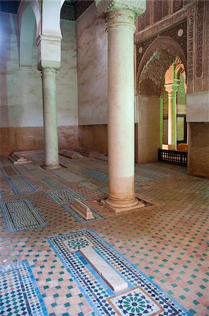 simsearch:862-05998697,k - The Saadian Tombs are the final resting places of the around sixty of the rulers and members of the Saadi Dynasty, Marrakech, Morocco Stock Photo - Rights-Managed, Code: 862-05998650