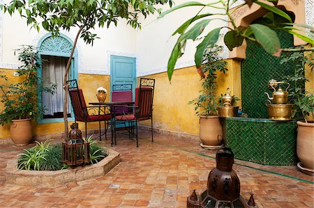 Courtyard, Riad Magi, Marrakech Stock Photo - Rights-Managed, Code: 862-05998699