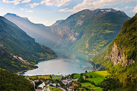 fiordo - Norway, Western Fjords, Geiranger Fjord Fotografie stock - Rights-Managed, Codice: 862-05998751