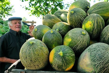 Melon market. Alpiarca, Portugal Stock Photo - Rights-Managed, Code: 862-05998843