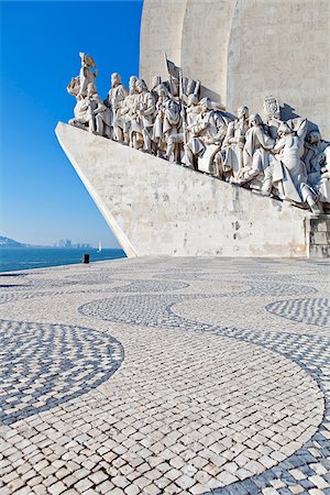 statues in portugal - Padrão dos Descobrimentos, Monument to the Discoveries, celebrating Henri the Navigator and the Portuguese Age of Discovery and Exploration, Belem district, Lisbon, Portugal, Europe Stock Photo - Rights-Managed, Code: 862-05998884