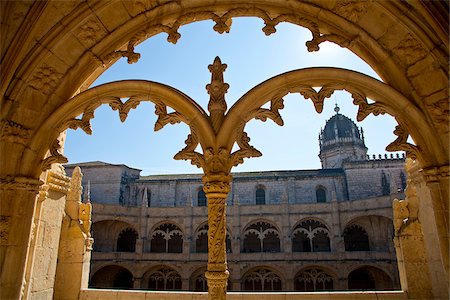 Mosteiro dos Jeronimos, Hieronymites Monastery, Late Gothic period, Belem, Lisbon Foto de stock - Direito Controlado, Número: 862-05998892