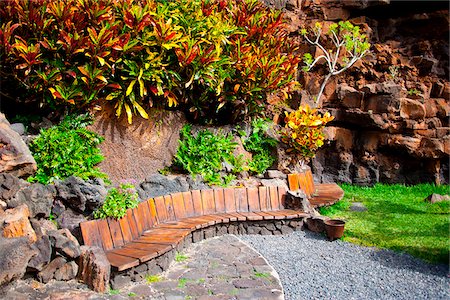 Jameos del Agua, architecture and nature by the artist Cesar Manrique. Lanzarote Island. Belongs to the Canary Islands and its formation is due to recent volcanic activities. Spain. Foto de stock - Con derechos protegidos, Código: 862-05999400