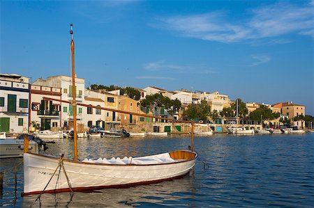 porto colom - Traditional fishing boats in Portocolom, Majorca, Balearic Islands, Spain Stock Photo - Rights-Managed, Code: 862-05999446