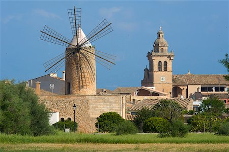 spain, mallorca - Le moulin de Algaida, Majorque, îles Baléares, Espagne Photographie de stock - Rights-Managed, Code: 862-05999454