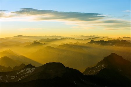 pyrenees mountains - Europe, Spain, Pyrenees, Pico de Aneto  (3404m), highest peak in mainland spain, sunrise view from summit Stock Photo - Rights-Managed, Code: 862-05999481