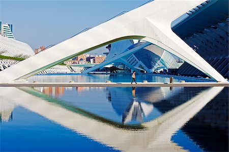 spanish contemporary art - Europe, Spain, Valencia, City of Arts and Sciences Stock Photo - Rights-Managed, Code: 862-05999491