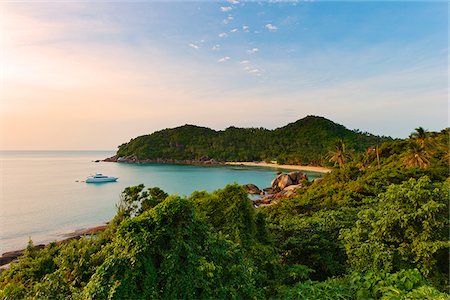 Thailand, Ko Samui, Silver beach at sunset Stock Photo - Rights-Managed, Code: 862-05999539