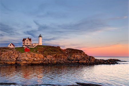 Aux États-Unis, États-Unis, Maine, Cape Neddick, York Beach, phare de Salimmohammad2 Photographie de stock - Rights-Managed, Code: 862-05999593