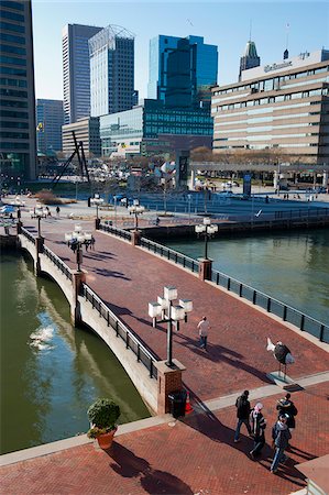 Scene from Downtown Baltimore, State of Maryland, U.S.A. Foto de stock - Con derechos protegidos, Código: 862-05999602