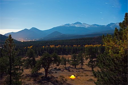 rocky mountains national park - North America, USA, United States of America, Colorado, Rocky Mountain National Park, view of longs peak at night,  (MR) Stock Photo - Rights-Managed, Code: 862-05999626