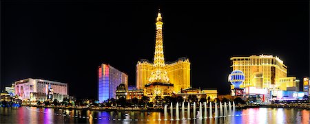 eiffel tower images fountains night time - U.S.A., Nevada, Las Vegas, Paris Stock Photo - Rights-Managed, Code: 862-05999664